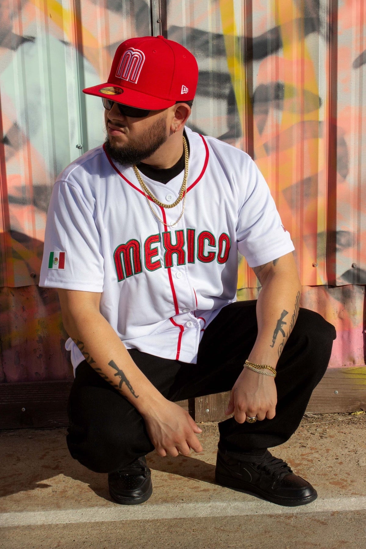 White/Red Mexico Jersey - BeisbolMXShop