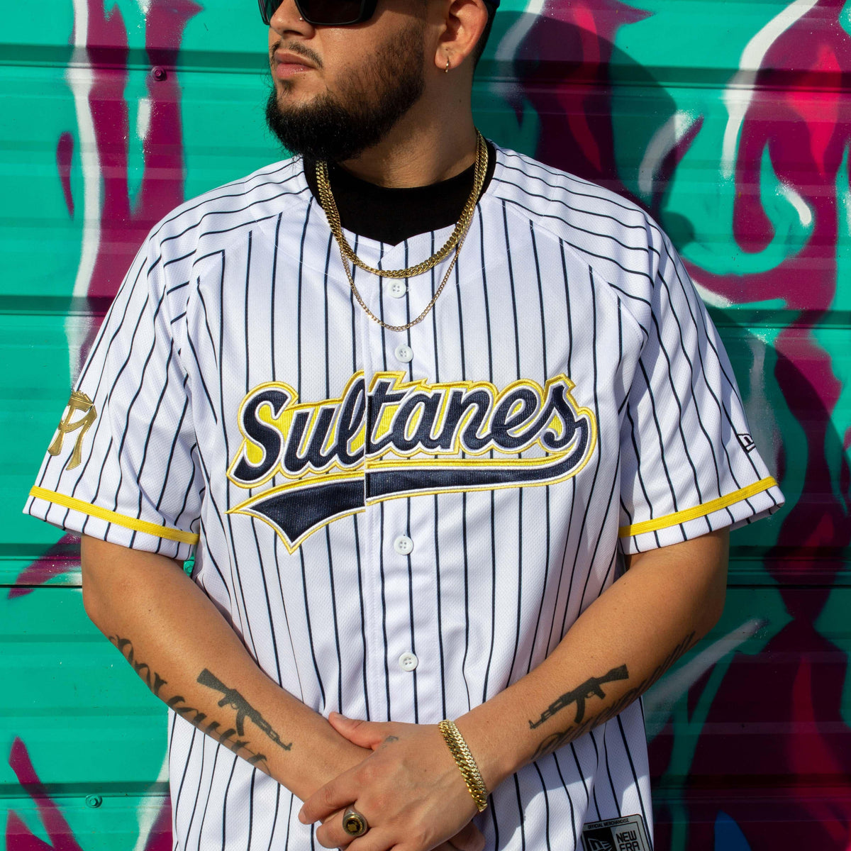 White/stripes Sultanes De Monterey - BeisbolMXShop