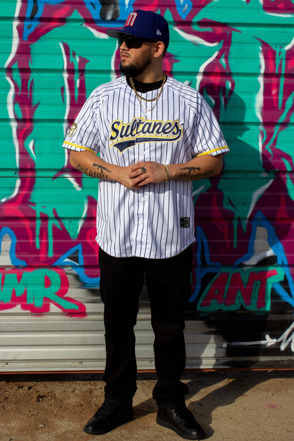 White/stripes Sultanes De Monterey - BeisbolMXShop
